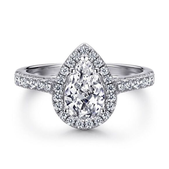 Teardrop 925 Sterling Silver Ring - Picture 6 of 9